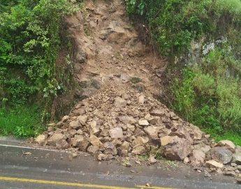 Serra de Corupá apresenta queda de barreira em outro ponto