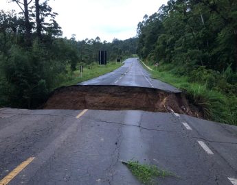 Dnit anuncia desvio emergencial no Km 97 da BR-280, na Serra de Corupá