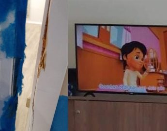 Ladrões arrombam centro de educação infantil em Corupá e levam televisor e display