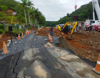 Tráfego entre Jaraguá e Corupá da BR-280 será liberado na tarde desta segunda-feira