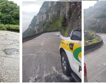 [VÍDEO] – Serra do Rio do Rastro é interditada após deslizamentos e enxurrada