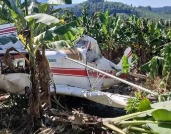 Avião pulverizador cai na zona rural de  Corupá