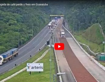 Carreta carregada perde freios na BR-376, veja o vídeo