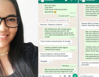 Mulher viraliza ao mostrar conversa com recrutador de empresa: ‘difícil contratar quem tem filhos’