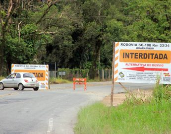 Trecho duplicado da SC-108 vai até a entrada da Figueirinha