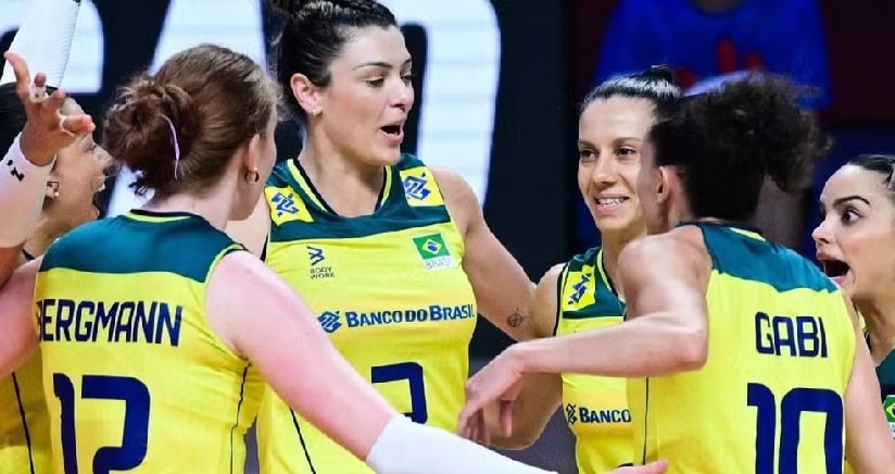 Vôlei: Brasil bate Tailândia e quebra recorde de vitórias na Liga das Nações 