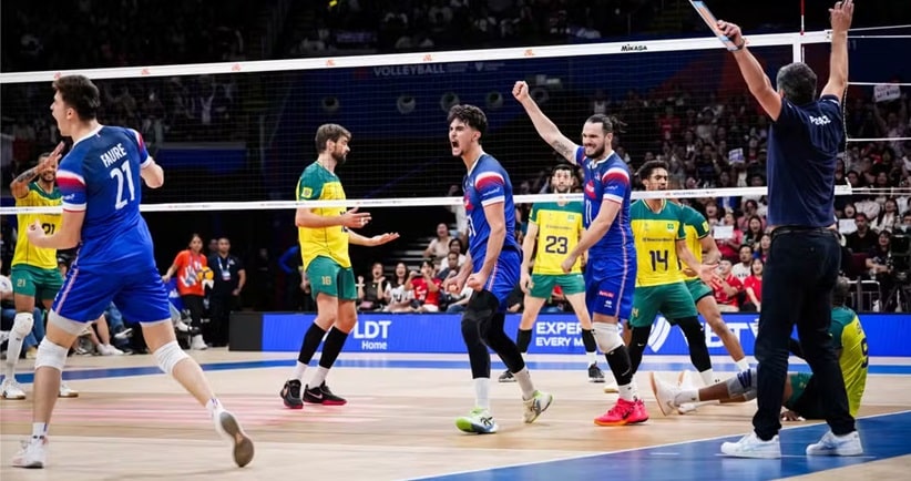 Vôlei: Classificado, Brasil perde para a França na última rodada da Liga das Nações