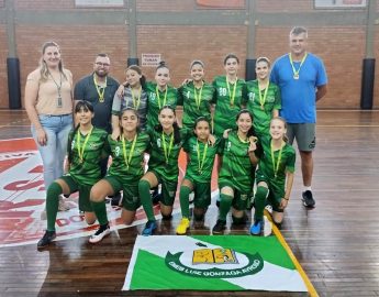 Futsal feminino da EMEB Luiz Gonzaga Ayroso garante vaga no JESC 12 a 14 anos