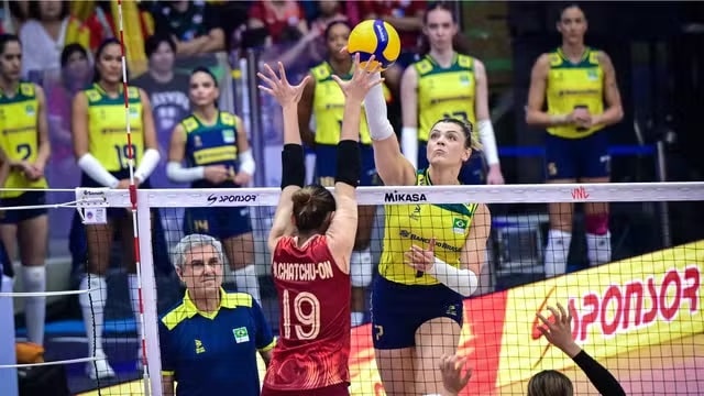 Vôlei: Brasil vence Tailândia e está na semifinal da Liga das Nações