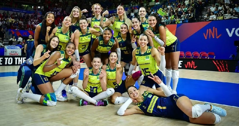 Vôlei: Brasil vence Turquia e fecha primeira fase da Liga das Nações de forma invicta