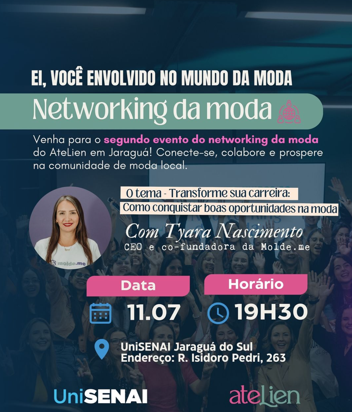 Tyara Nascimento CEO da Molde.me é palestrante no Networking de Moda de Jaraguá do Sul