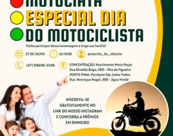Motociata vai marcar o dia do motociclista no último sábado do mês