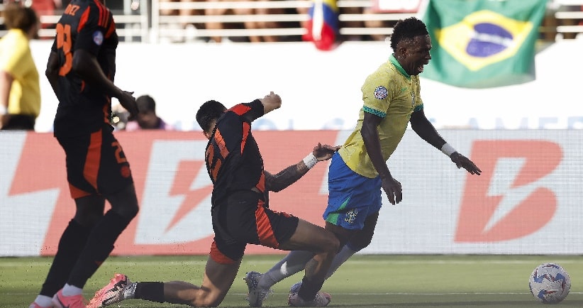 VÍDEO: Conmebol reconhece erro em pênalti de colombiano em Vini Jr pela Copa América