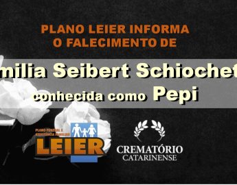 Plano Leier informa o falecimento de Emilia Seibert Schiochet, conhecida como Pepi