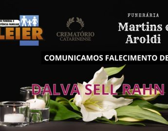 Plano Leier e Funerária Martins e Aroldi informam o falecimento de Dalva Sell Rahn