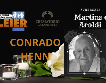 Plano Leier e Funerária Martins e Aroldi informam o falecimento de Conrado Henn