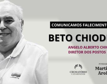 Informamos o falecimento: Angelo Alberto Chiodini, Diretor dos Postos Mime