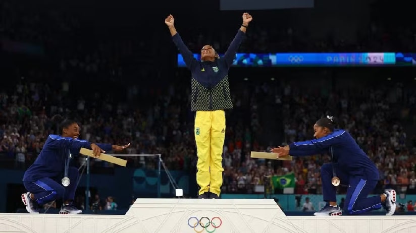 Ginástica Artística: Rebeca Andrade é ouro no solo em Paris