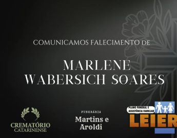 Plano Leier e Funerária Martins e Aroldi informam o falecimento de Marlene Wabersich Soares