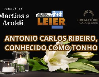 Plano Leier e Funerária Martins e Aroldi informam o falecimento de Antonio Carlos Ribeiro, conhecido como Tonho