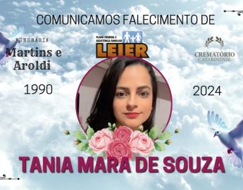 Plano Leier e Funerária Martins e Aroldi informam o falecimento de Tania Mara de Souza