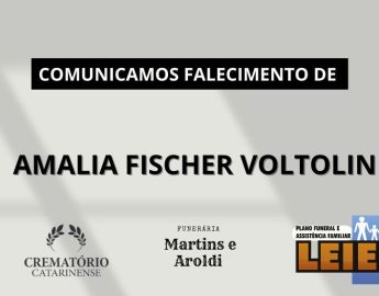 Plano Leier e Funerária Martins e Aroldi informam o falecimento de Amalia Fischer Voltolini