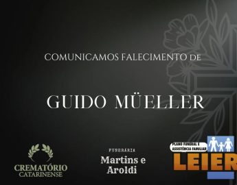 Plano Leier e Funerária Martins e Aroldi informam o falecimento de Guido Müeller