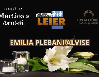 Plano Leier e Funerária Martins e Aroldi informam o falecimento de Emilia Plebani Alvise