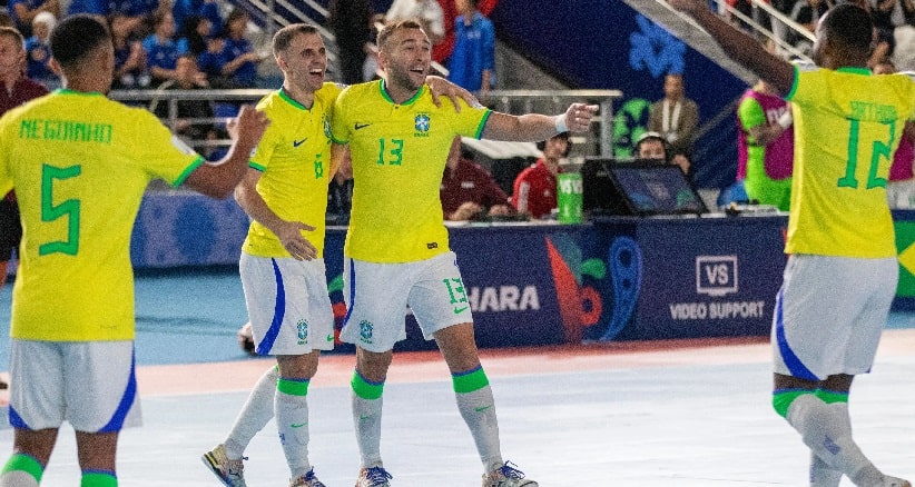 Futsal: Brasil encerra fase de grupos do mundial com 100% de aproveitamento