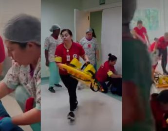 Equipe do Hospital Jaraguá e Bombeiros Voluntários realizam grande simulação