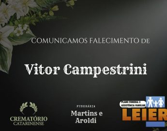 Plano Leier e Funerária Martins e Aroldi informam o falecimento de Vitor Campestrini