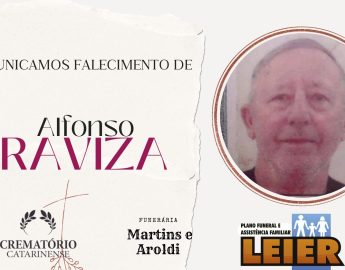 Plano Leier e Funerária Martins e Aroldi informam o falecimento de Alfonso Raviza