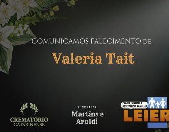 Plano Leier e Funerária Martins e Aroldi informam o falecimento de Valeria Tait