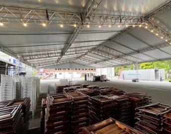 Parque de Eventos já é preparado para a maior festa de atiradores do Brasil