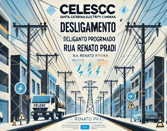 CELESC irá realizar desligamento programado na rua Renato Pradi