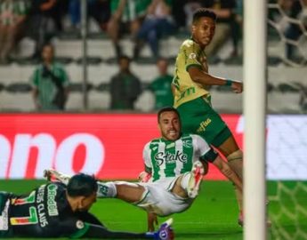 Futebol: Com hat-trick de Veiga, Palmeiras ganha do Juventude e cola no Botafogo