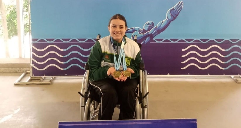 Paradesporto: Nadadora de Jaraguá do Sul é campeã no Brasileiro Paralímpico sub-20