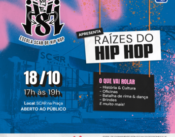 Escola SCAR de Hip Hop apresenta o evento “Raízes do Hip Hop” na praça