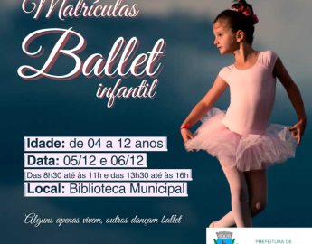 Cultura oferece curso de ballet em Guaramirim