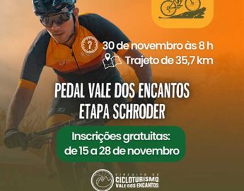 Schroeder sediará etapa do Pedal Vale dos Encantos no final de novembro