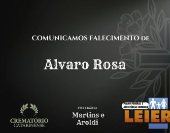 Plano Leier e Funerária Martins e Aroldi informam o falecimento de Alvaro Rosa