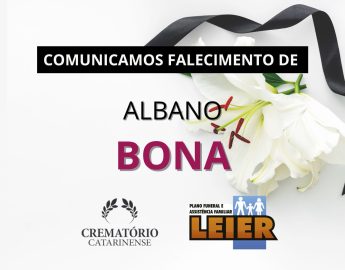 Plano Leier informa o falecimento de Albano Bona