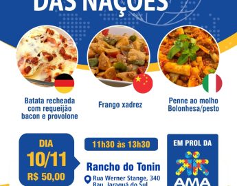 Rotary Club de Jaraguá do Sul promove o 25° Almoço das Nações