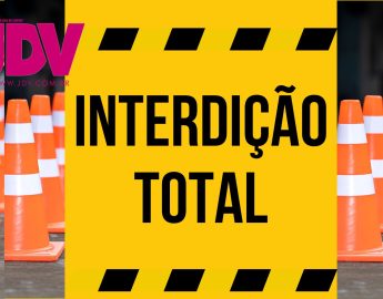 Interdição total da Rua Antônio Machado neste domingo (15)