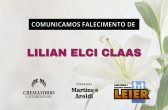 Plano Leier e Funerária Martins e Aroldi informam o falecimento de Lilian Elci Claas