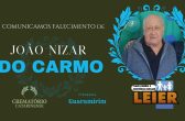 Plano Leier e Funerária Guaramirim informam o falecimento de João Nizar do Carmo