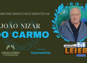 Plano Leier e Funerária Guaramirim informam o falecimento de João Nizar do Carmo