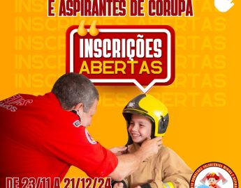 Projeto Bombeiros Mirins e Aspirantes de Corupá abre inscrições para 2025