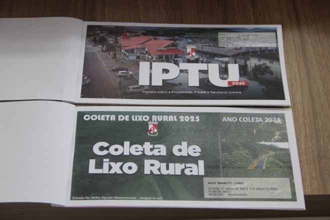 Carnês do IPTU e do lixo rural