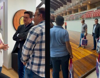 Prefeito e vice de Guaramirim visitam Joinville para buscar referências para Centro Multiuso